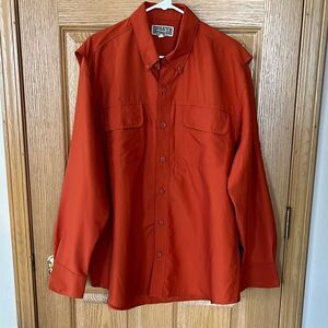 Duluth Trading Burnt Orange Long Sleeve Vented Shirt Large
